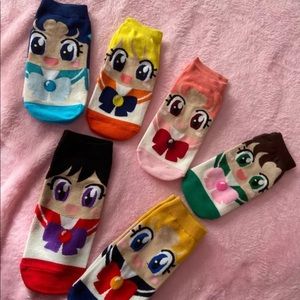 Sailor Moon Scout Set of 6 socks